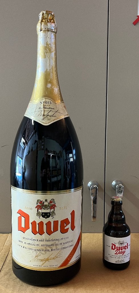 Duvel fles Methusalem 6 liter 2007 – Gesigneerd & Genummerd, Verzamelen, Biermerken, Ophalen, Zo goed als nieuw, Flesje(s), Duvel