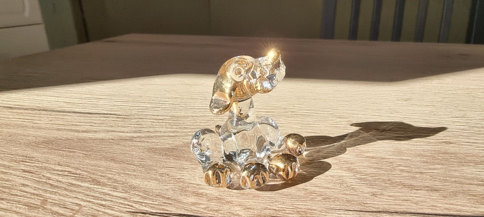 Beeldje hond in glas, Ophalen of Verzenden, Zo goed als nieuw, Dier