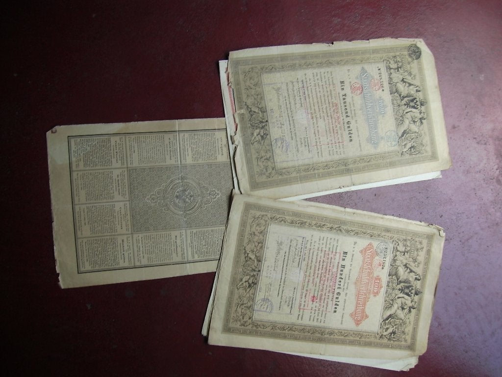 obligaties - oud - 1862, Ophalen, Gebruikt