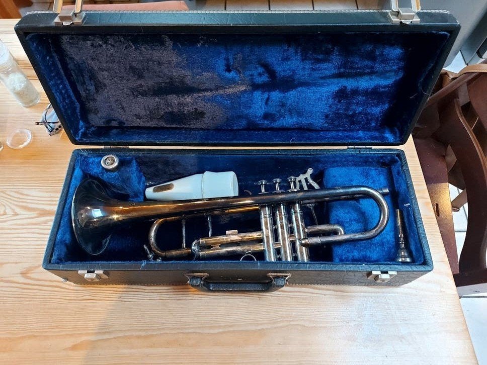 Gaudet trompet in koffer, Muziek en Instrumenten, Ophalen of Verzenden