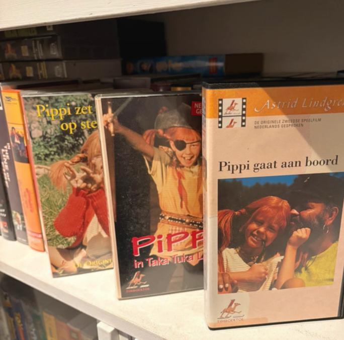 Pipi langkous vhs 3 stuks, Ophalen, Zo goed als nieuw