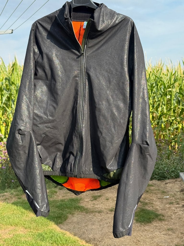 Q36.5 Fietsjas XL/XXL Regen Zilver/Zwart Heren R. Insulation, Fietsen en Brommers, Heren, Q36.5, Ophalen of Verzenden, Zo goed als nieuw