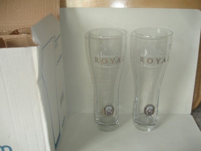 Bierglas Franziskaner Royal, 0,5l, voor € 1,50, Verzamelen, Ophalen of Verzenden, Nieuw, Glas of Glazen, Overige merken