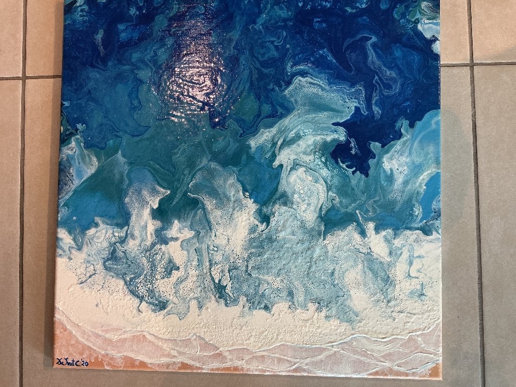 Schilderij zee en golven, Enlèvement