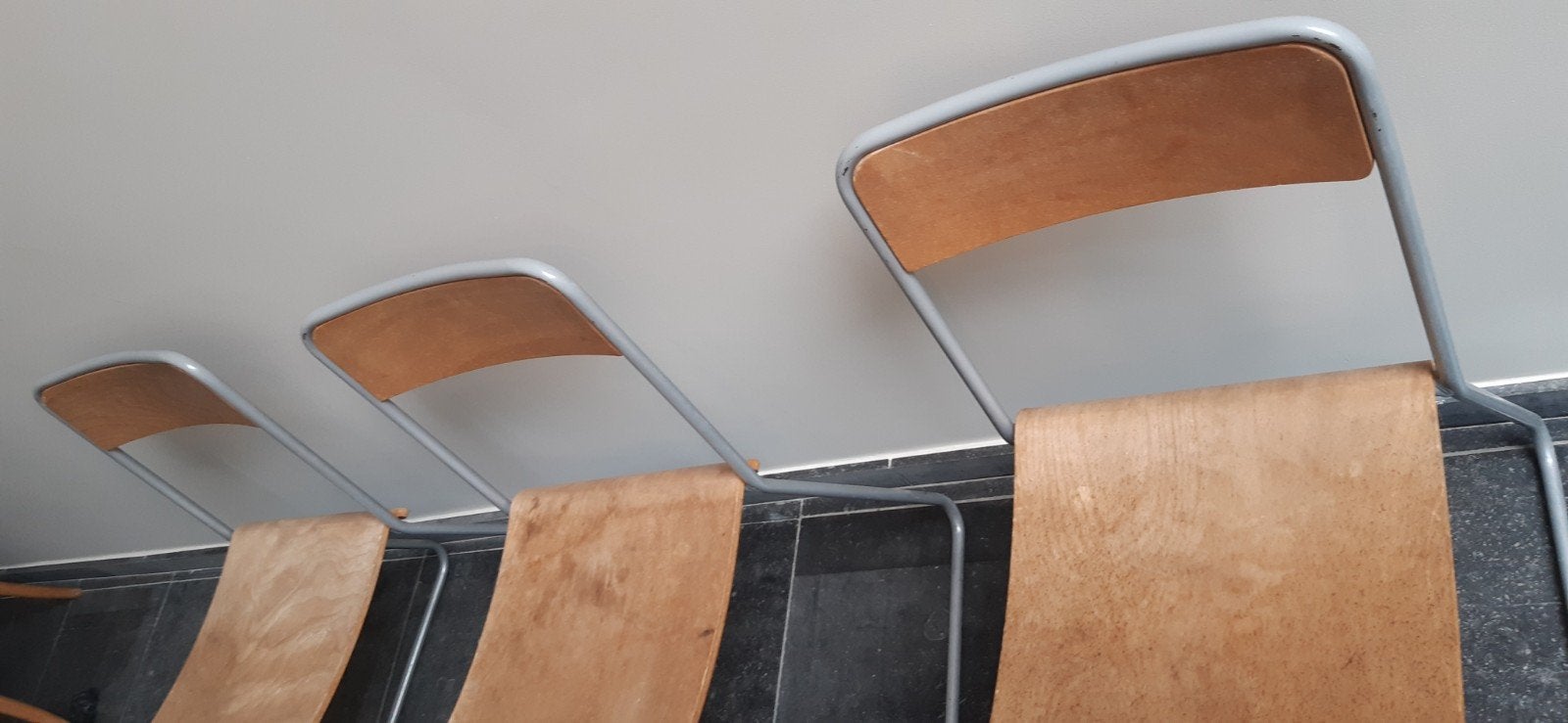 chaises vintage, Maison & Meubles, Enlèvement, Utilisé, Gris, Bois