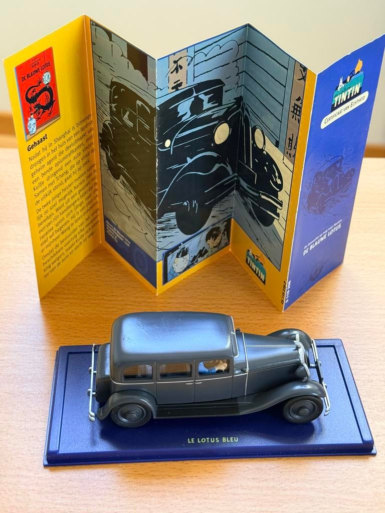 Kuifje Auto De Blauwe Lotus 1:43, Ophalen of Verzenden, Kuifje, Zo goed als nieuw
