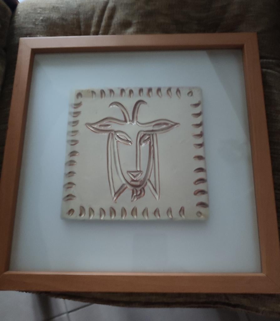 Keramiek kunstwerk - in Picasso stijl, Antiek en Kunst, Ophalen of Verzenden
