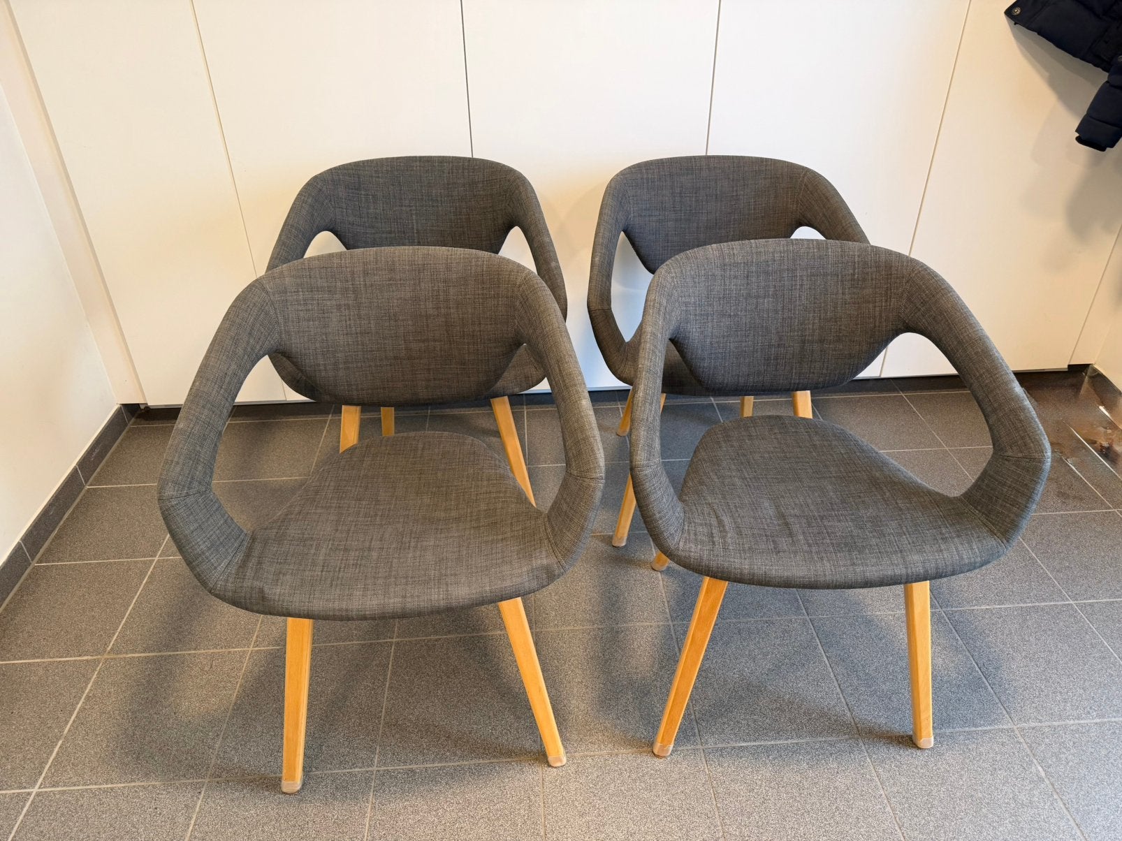 chaises de salle à manger Zuiver, Maison & Meubles, Gris, Bois, Enlèvement, Utilisé