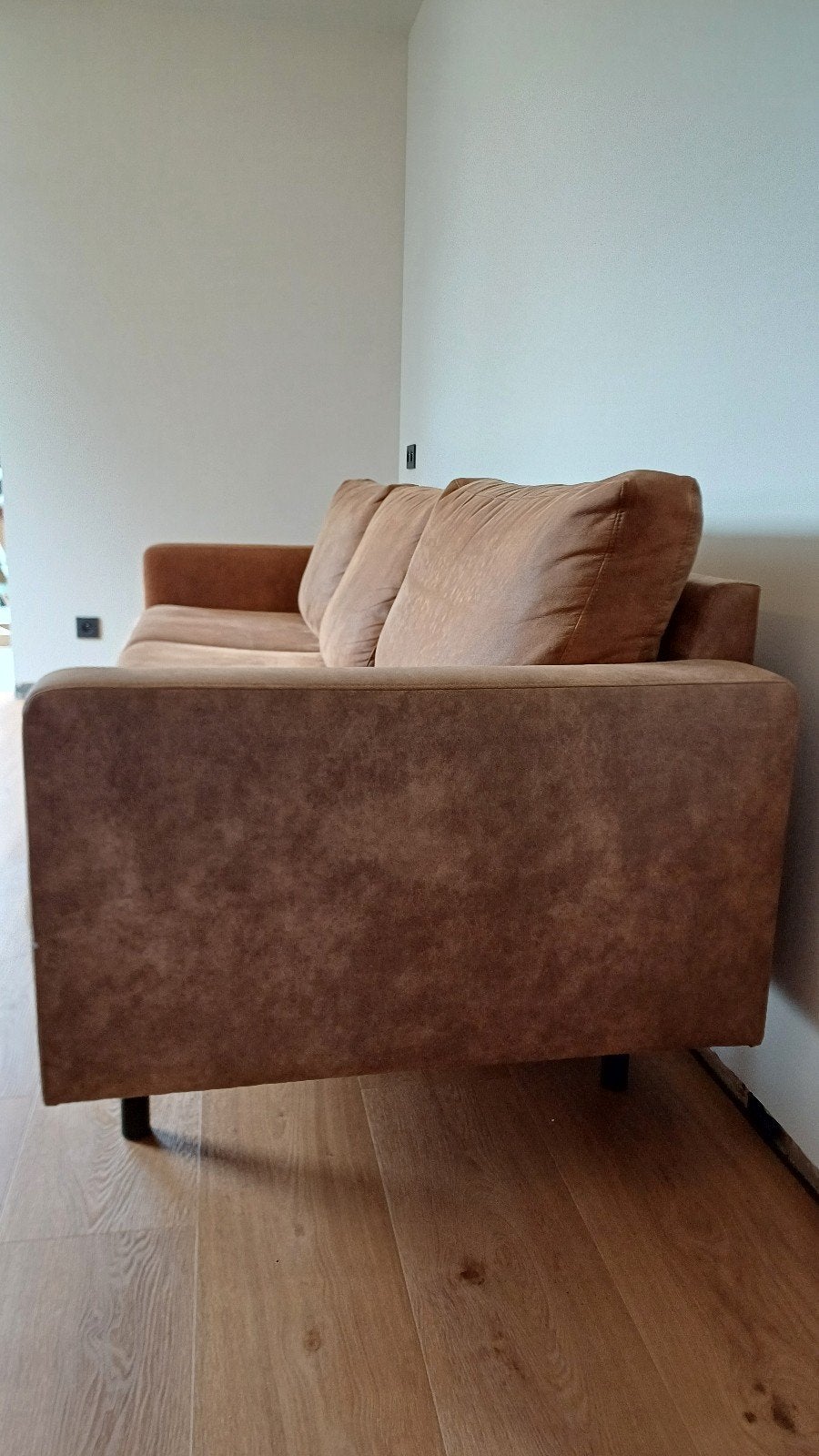 4-zit zetel, cognac, 90x280x84, Enlèvement, 75 à 100 cm, Quatre personnes ou plus, 250 à 300 cm