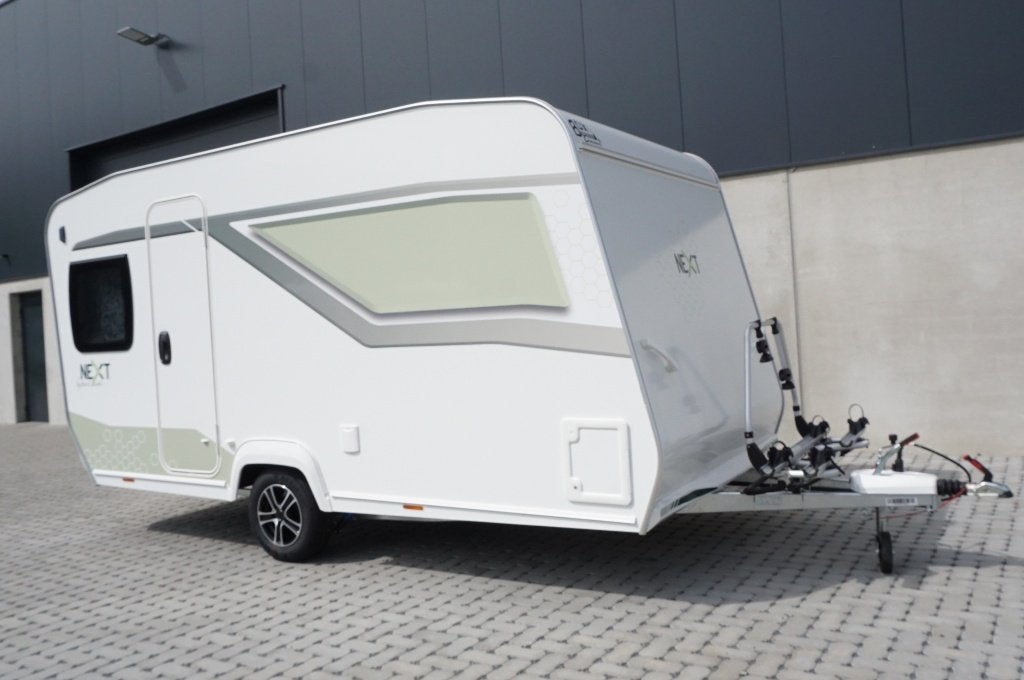 Nouveau 3 pers.Next avec porte-vélos, coin salon, MTM 1300 k, Caravanes & Camping, Porte moustiquaire, Entreprise, Jusqu'à 3, Next