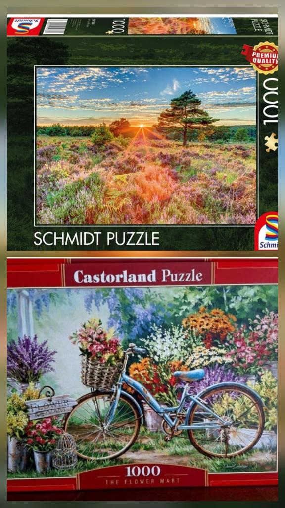 Lot 6 puzzels in 1koop -3 Castorland + 3 Schmidt -2 Nieuwe, Ophalen of Verzenden, 500 t/m 1500 stukjes, Zo goed als nieuw, Legpuzzel