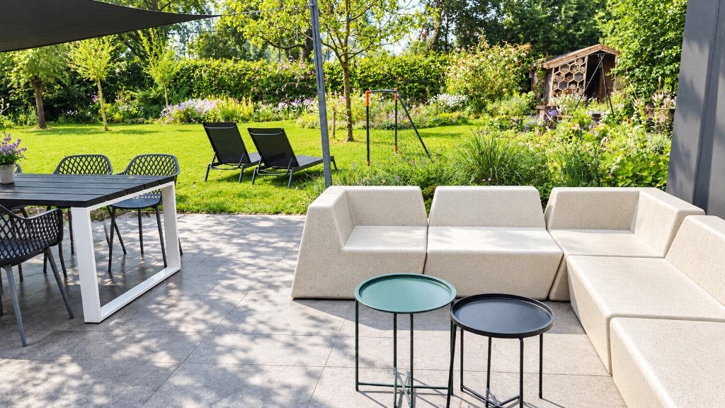 outdoor-lounge set, Tuin en Terras, Ophalen, Kunststof, Gebruikt, 6 zitplaatsen