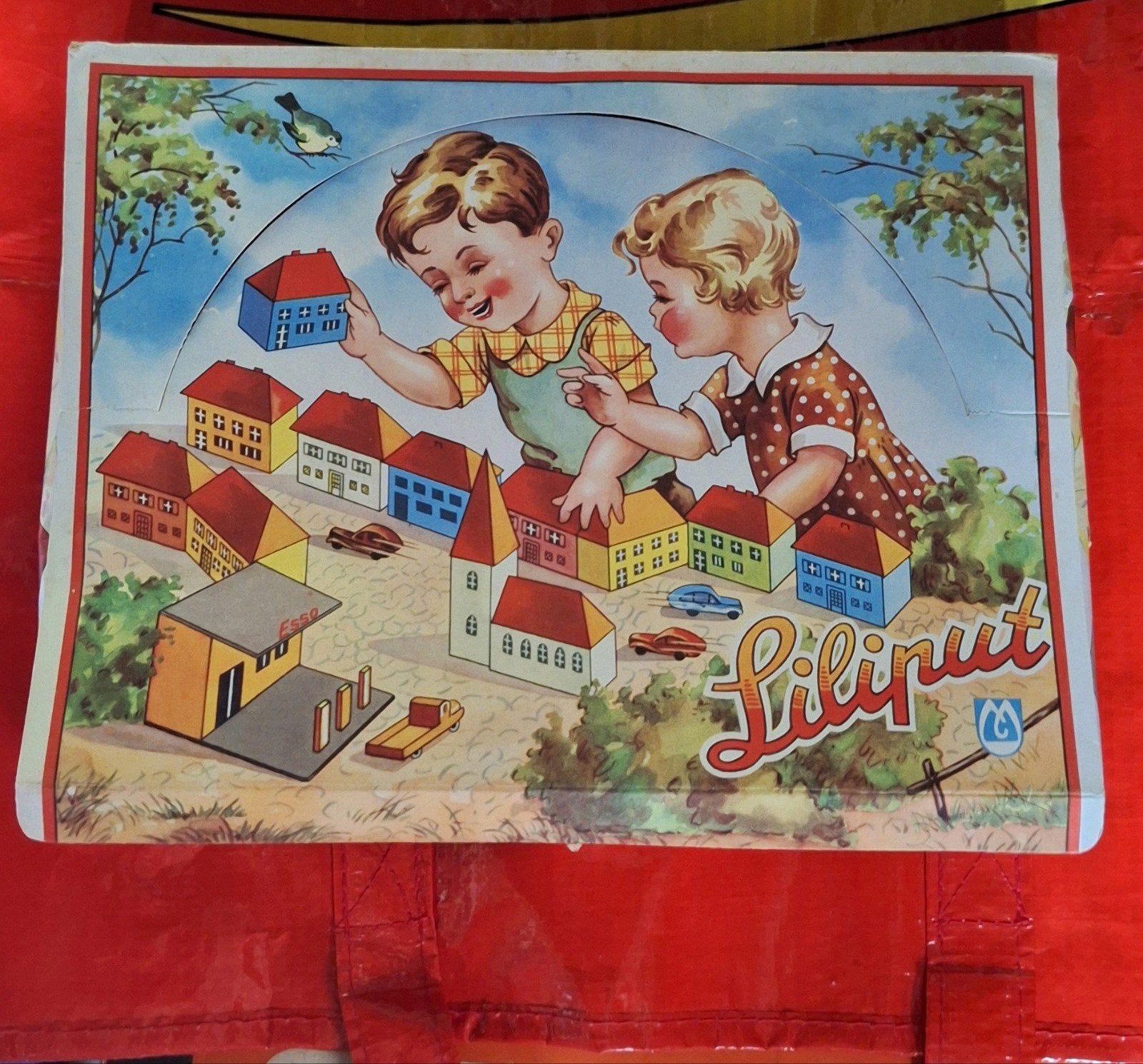 Vintage Liliput Miniatuur Speelgoedstadje (ca. 1957) – West-, Antiek en Kunst, Ophalen of Verzenden