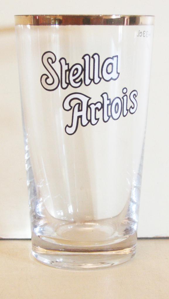 Stella Artois Boerkes 33cl / Gouden Rand / Oud Logo / 60's, Verzamelen, Ophalen of Verzenden, Zo goed als nieuw, Bierglas