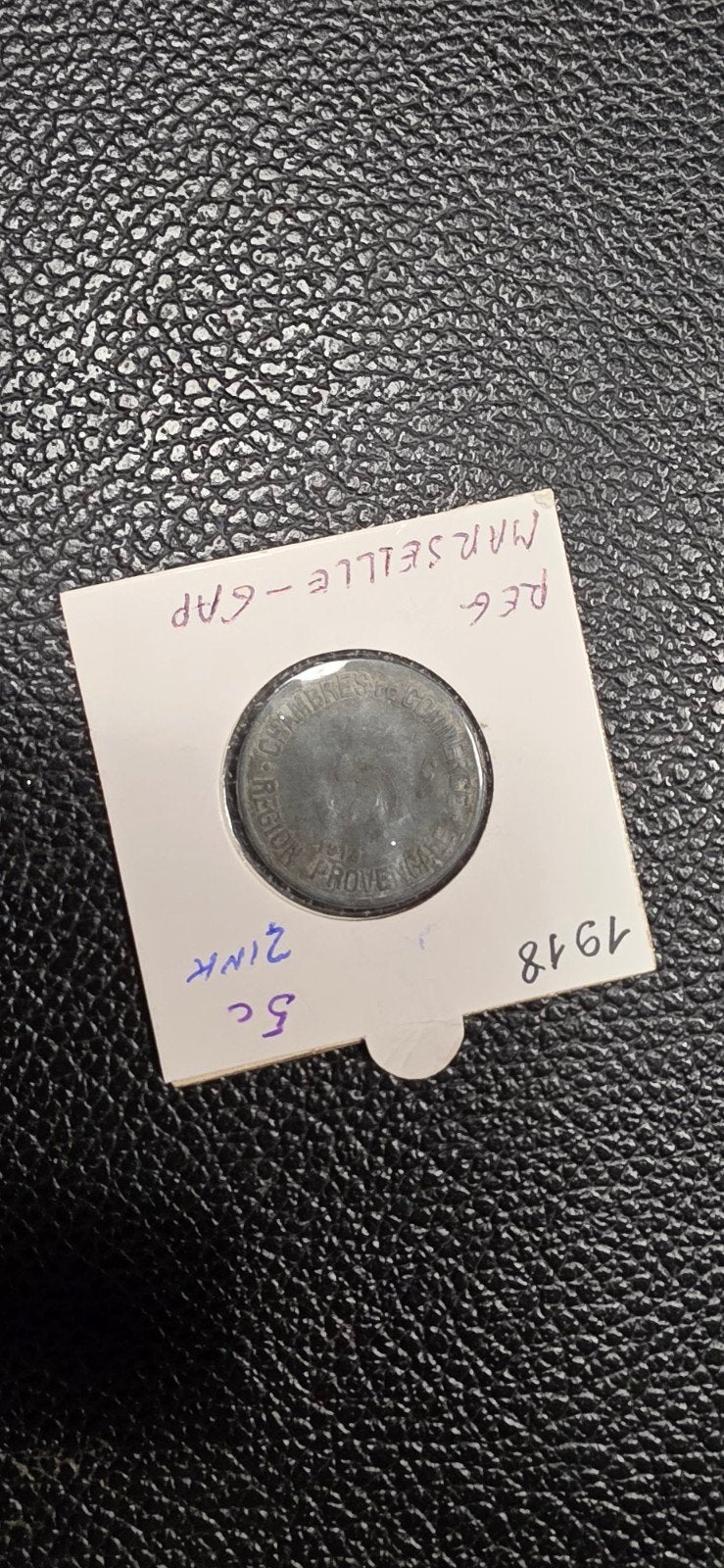 Frans noodgeld 5 centimes 1918 reg. Marseille-Gap, Ophalen of Verzenden