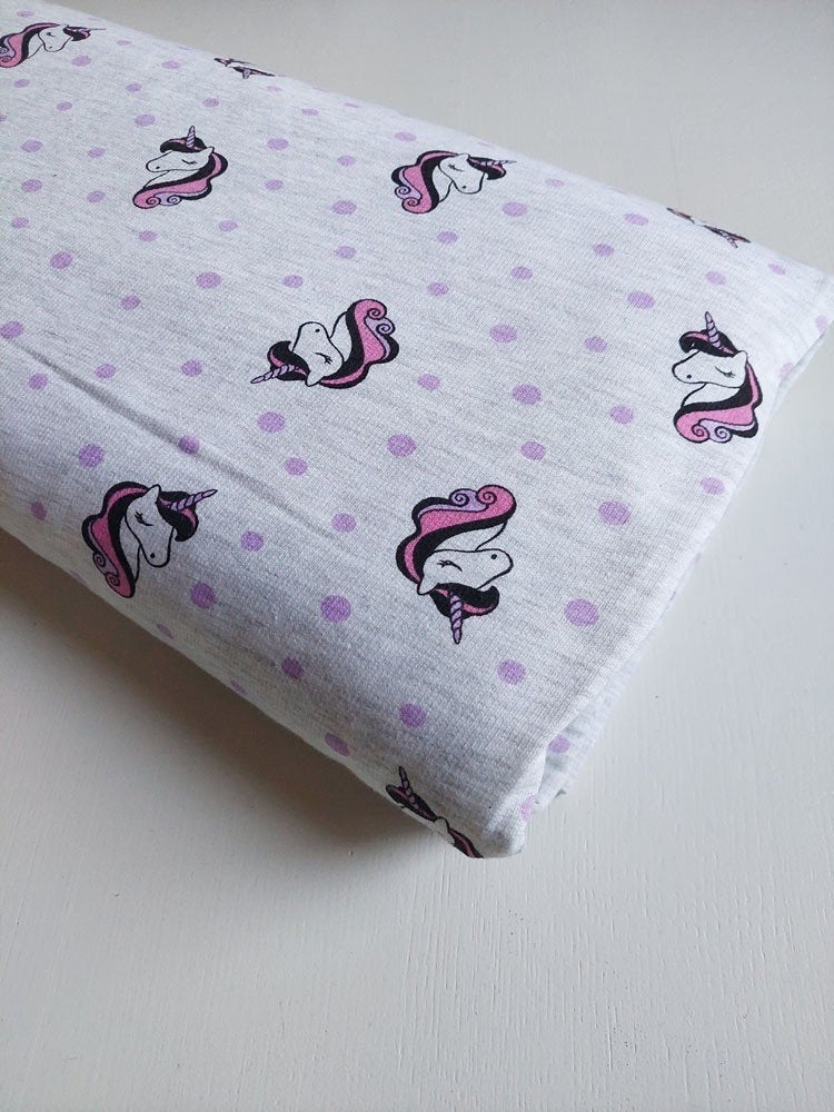 1 mètre tissu de jogging gris licorne extra large, Neuf, Gris, Enlèvement ou Envoi, Coton
