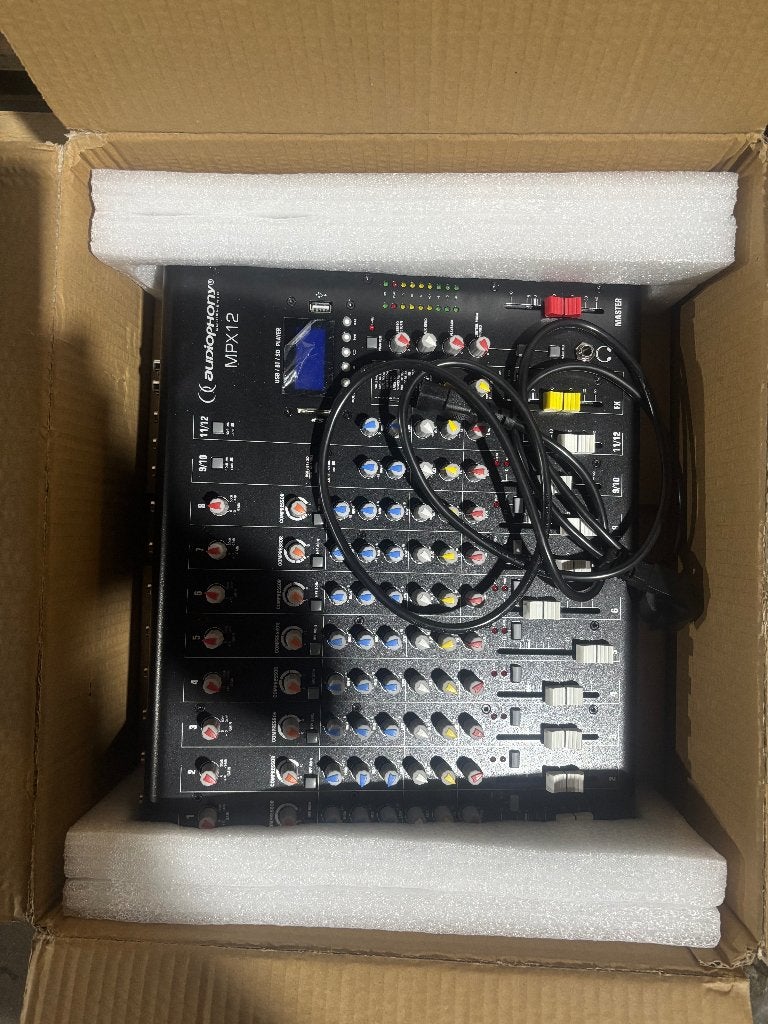 Mengtafel AUDIOPHONI MPX12 - Nieuw, Musique & Instruments, Enlèvement, Neuf, 10 à 20 canaux, Entrée micro