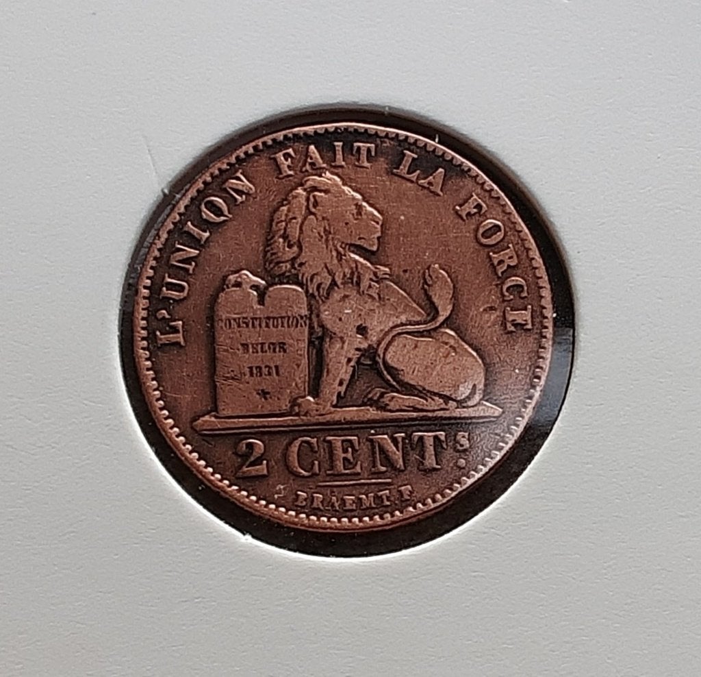 Belgique - 2 cents - 1909 Fr. (Ref 015) Livraison gratuite., Timbres & Monnaies, Monnaies | Belgique, Monnaie en vrac, Enlèvement ou Envoi