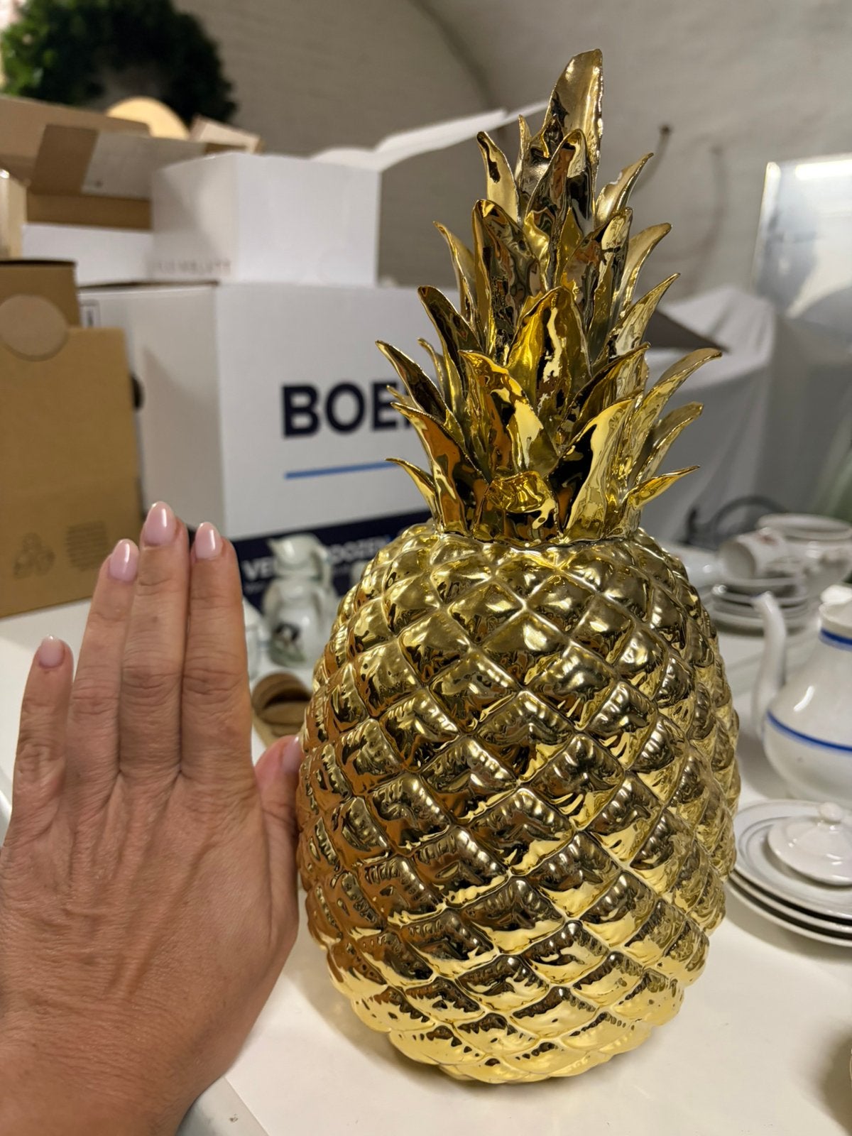 ananas décoratif doré Maisons du Monde – très bon état, Huis en Inrichting, Ophalen, Zo goed als nieuw