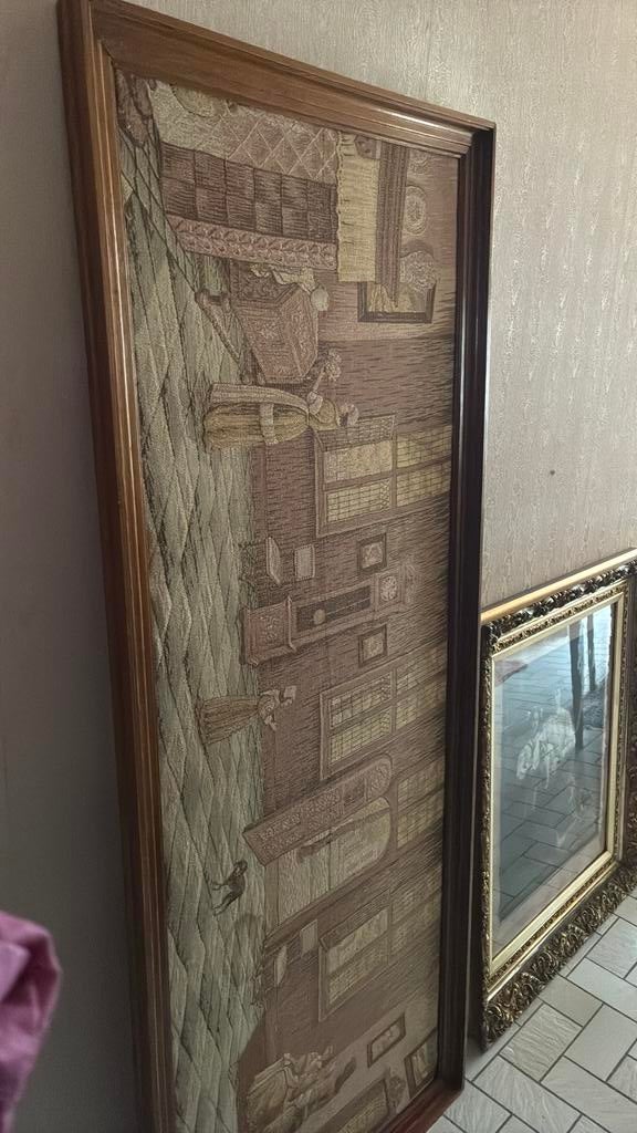 Groot genaaid schilderij, Antiek en Kunst, Kunst | Schilderijen | Klassiek, Ophalen
