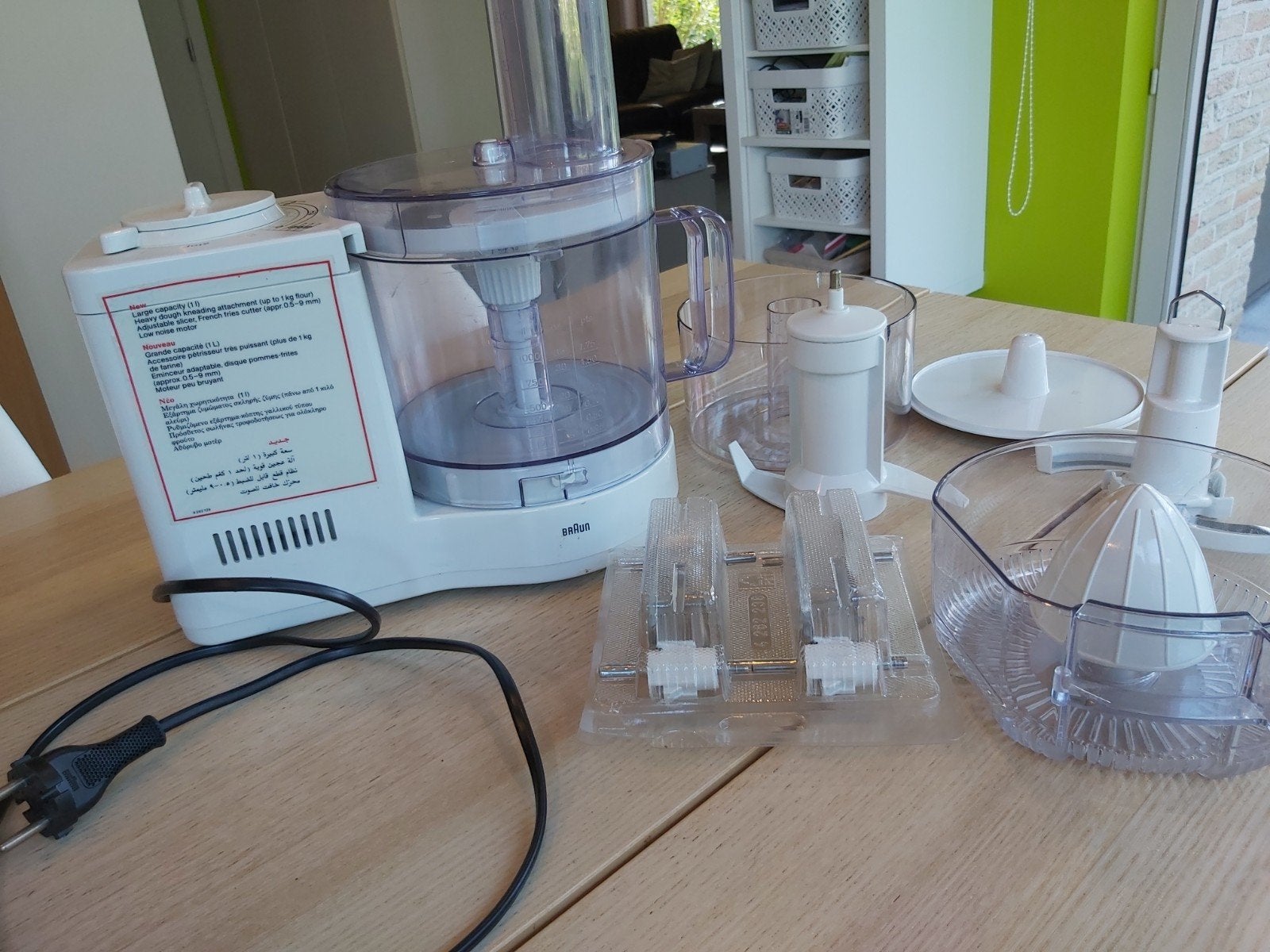 keukenrobot  Braun, Elektronische apparatuur, 1 tot 2 liter, Ophalen, Zo goed als nieuw, 3 snelheden of meer