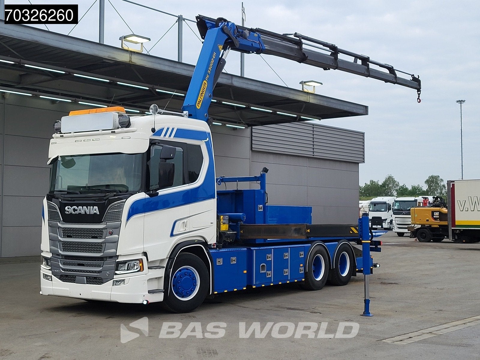 Scania R R580 6X2 Abschleppwagen Palfinger PK33002 EH Crane, Autos, Camions, Cuir, Achat, Euro 6, Éclairage LED