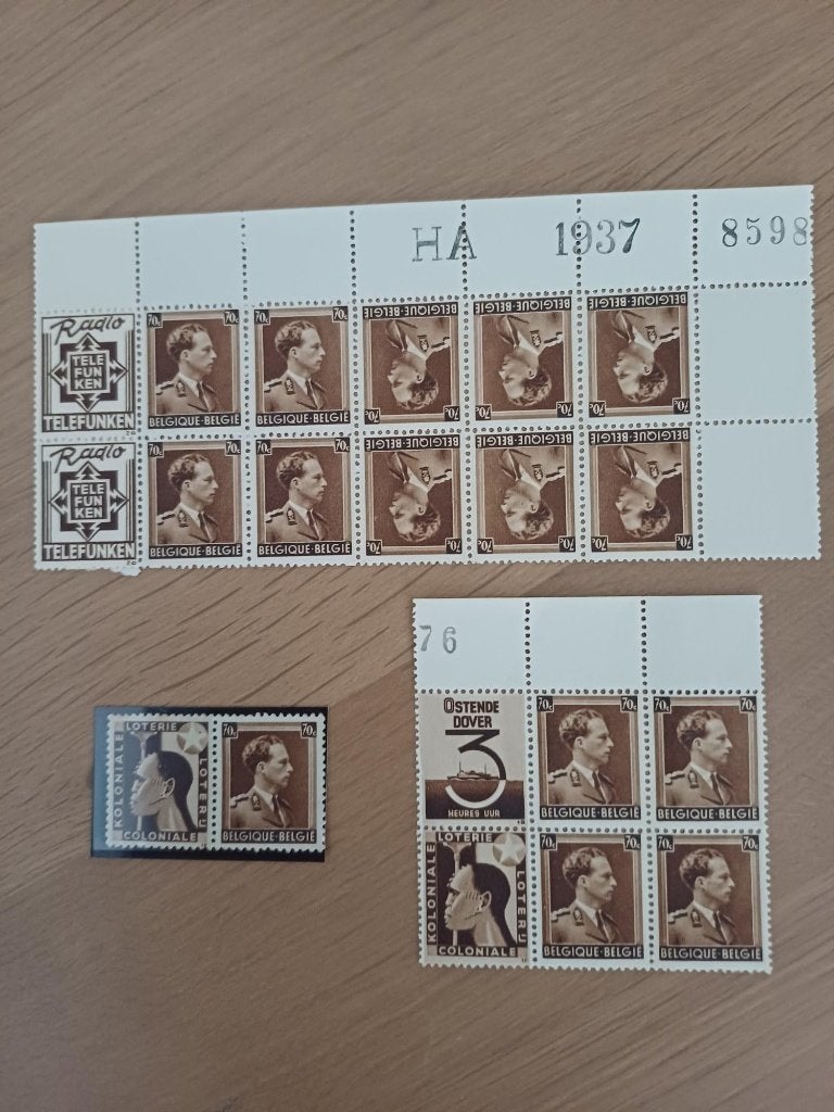 lot van PUB-postzegels (1937-1939), Enlèvement ou Envoi, Non oblitéré, Gomme originale, Neuf