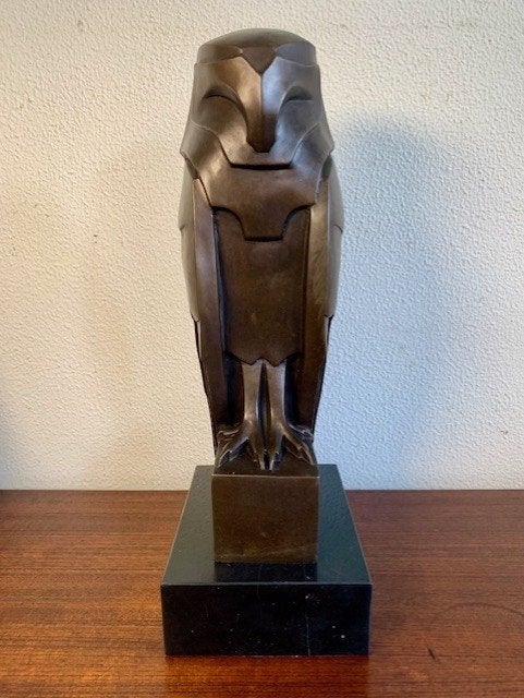 Bronzen Beeld Uil Vogel Art Deco naar Altorf Gesigneerd, Antiek en Kunst, Art deco, Ophalen of Verzenden, Brons, 20 - 50 cm