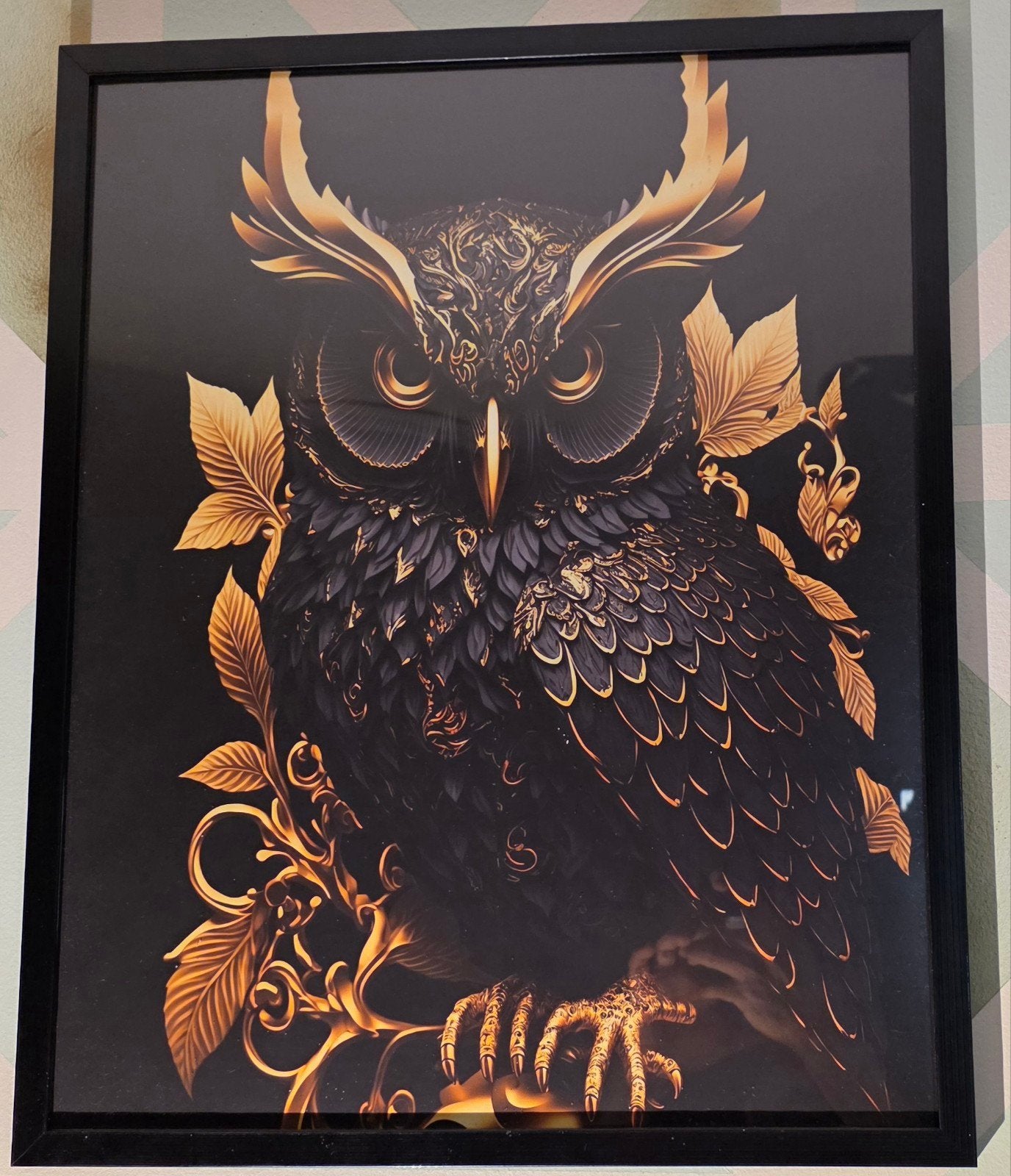 A vendre : Décoration murale de luxe avec cadre 53  43 cm, Antiquités & Art, Enlèvement, Décoration murale