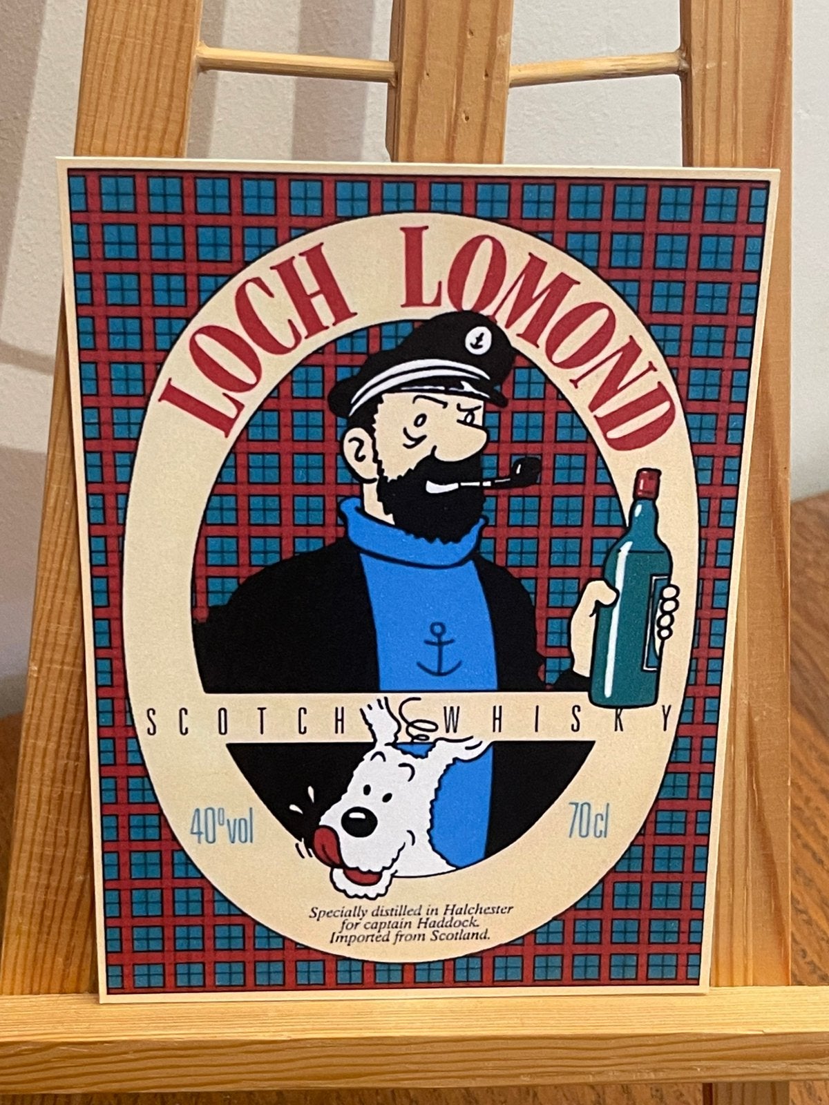 Kuifje Tim Hergé: postkaart „LOCH LOMOND” (02), Verzenden, Kuifje, Zo goed als nieuw, Plaatje, Poster of Sticker