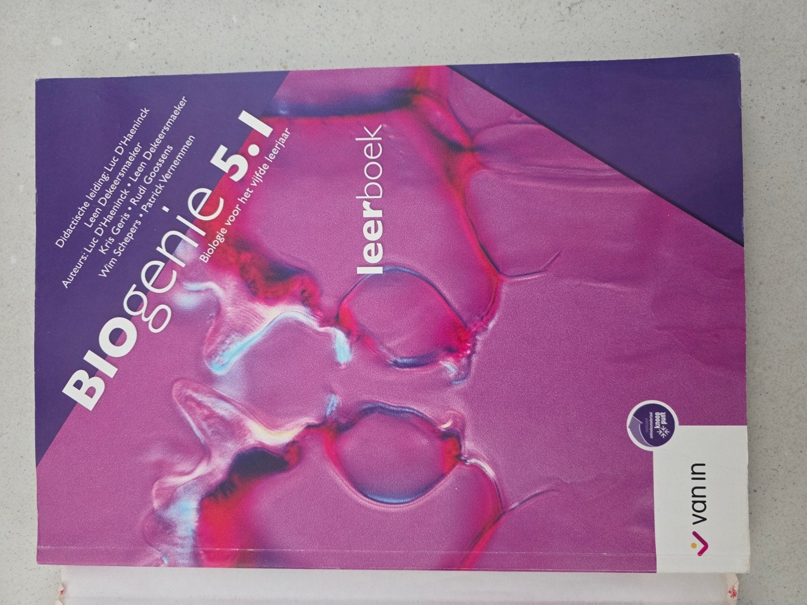 Biogenie 5.1, Leerboek, Van In, Ophalen