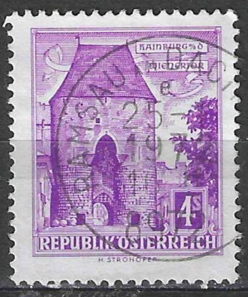 Autriche 1957/1965 - Yvert 873AB - Monument ou édifice (ST), Timbres & Monnaies, Timbres | Europe | Autriche, Envoi, Affranchi