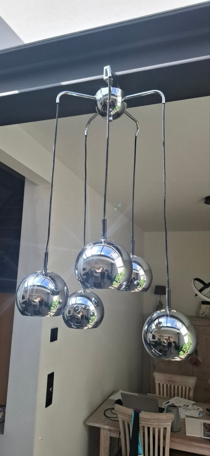 Retro croom luster., Huis en Inrichting, Lampen | Kroonluchters, Ophalen