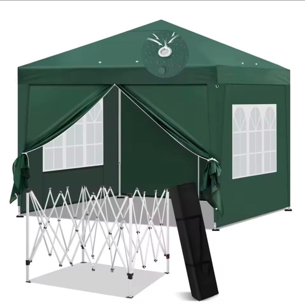 Tonnelle de jardin 3x3, étanche, stable, à double toit, Neuf, Tente de réception, Pliable, Moins de 4 mètres