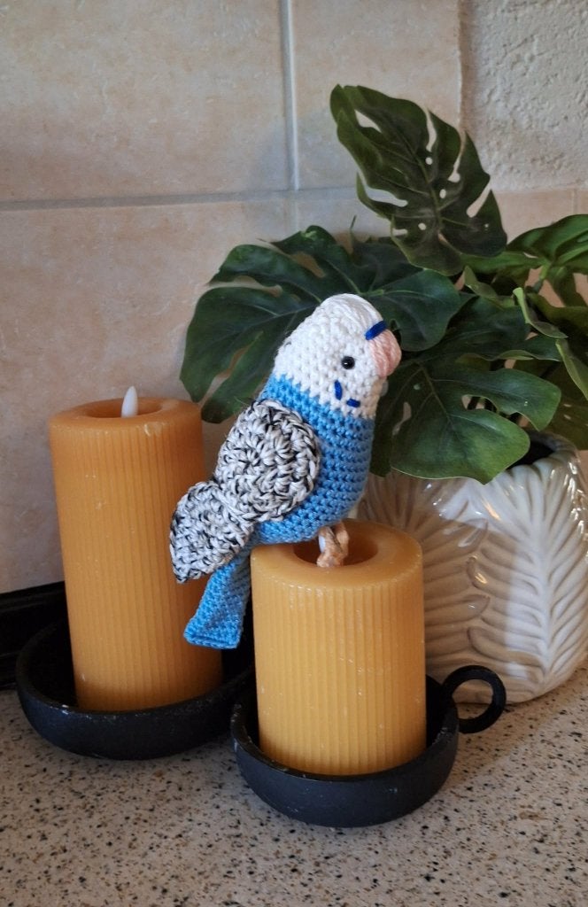 Decoratie parkiet vogel, Huis en Inrichting, Verzenden, Nieuw, Landelijk, Blauw