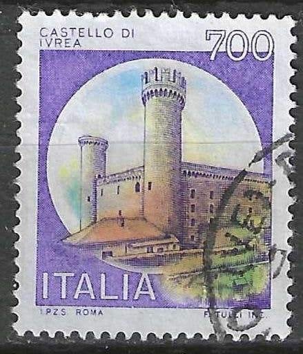Italie 1980 - Yvert 1453 - Castello di Ivrea - 700 l. (ST), Envoi, Affranchi