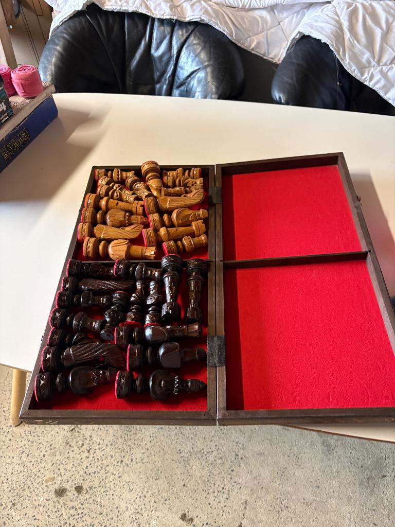Houten schaakbord, Antiek en Kunst, Ophalen of Verzenden