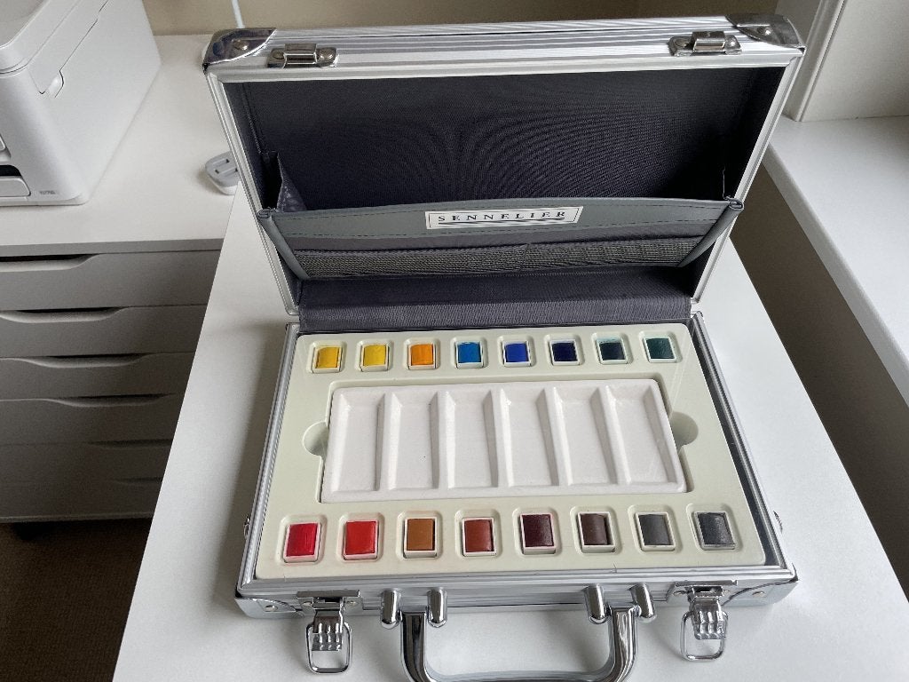 Coffret de Peinture Aquarelle Sennelier en aluminium, Hobby & Loisirs créatifs, Enlèvement ou Envoi, Comme neuf, Aquarelle
