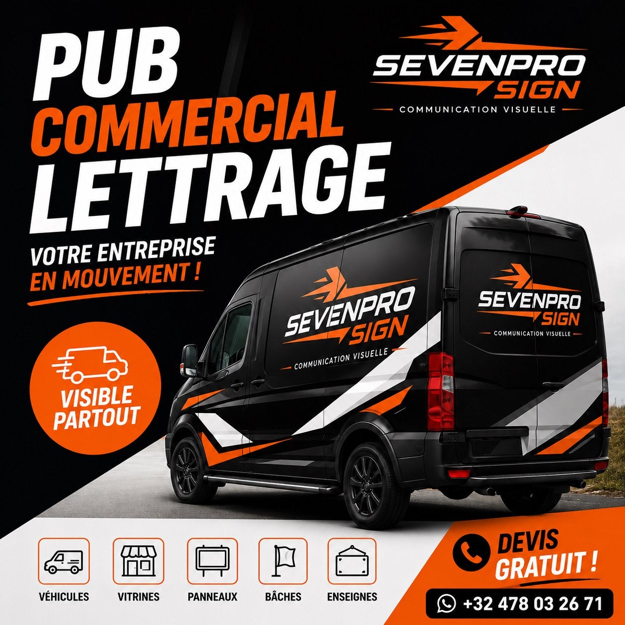 Pub de Véhicule - Lettrage, Auto-onderdelen, Overige Auto-onderdelen, Ophalen, Nieuw