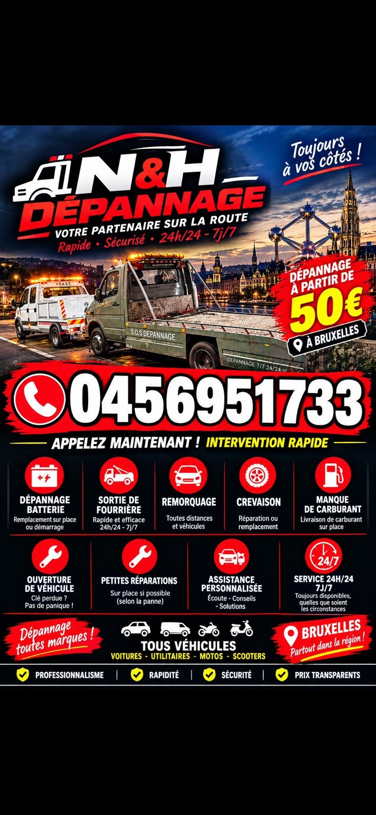 Service dépannage prix abordable ️, Auto's, Particulier, Te koop