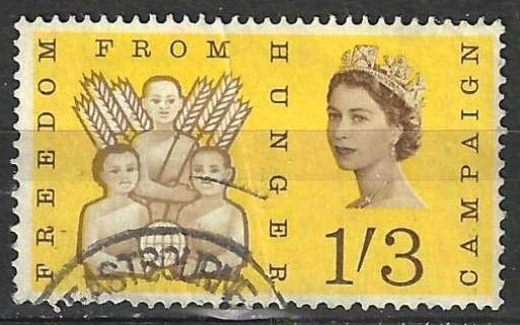 Grande-Bretagne 1963 - Yvert 371 - Contre la faim (ST), Envoi, Affranchi