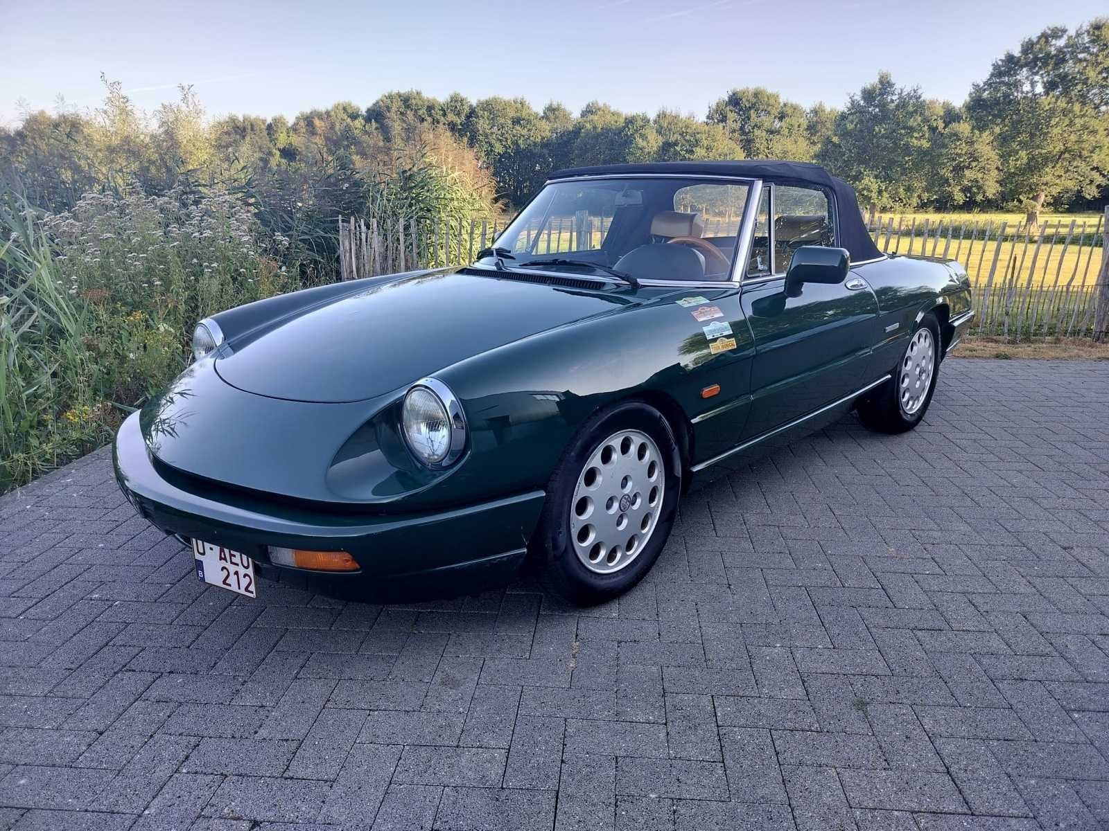 1991 Alfa Romeo Spider 15 - 2.0 Injection - Verde Ingles - o, Auto's, Gebruikt, Spider, Bedrijf, Handgeschakeld