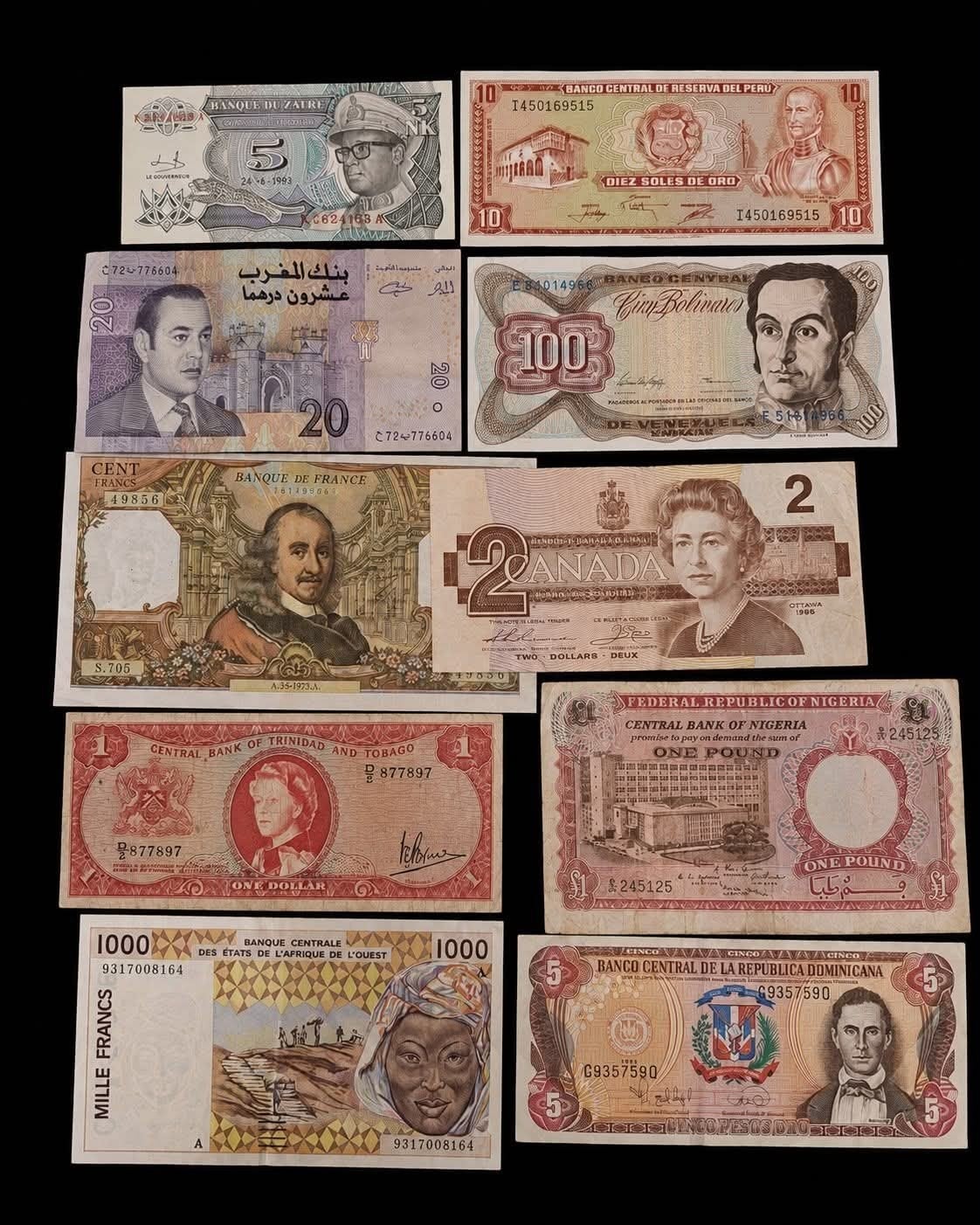 10 billets différents du mondes en differents états, Timbres & Monnaies, Billets de banque | Asie, Enlèvement ou Envoi