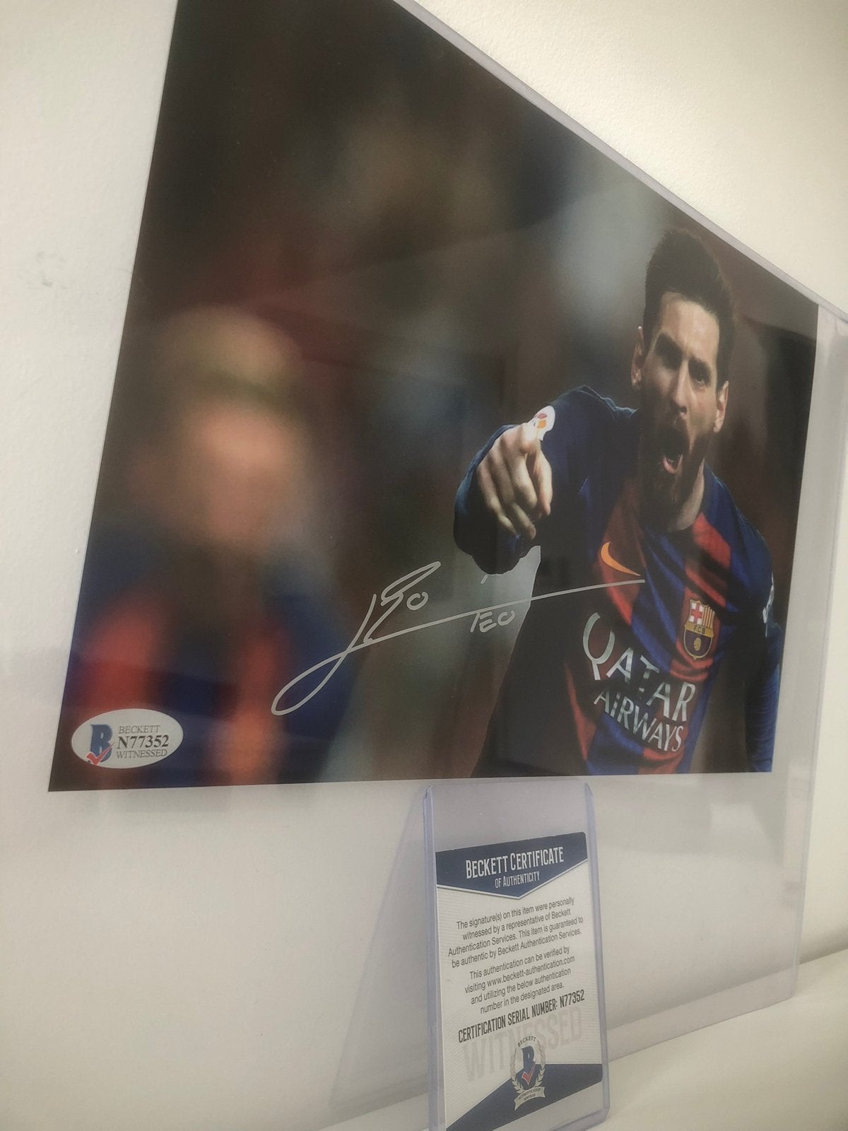 Lionel Messi handtekening autograph Beckett certified, Verzamelen, Ophalen of Verzenden