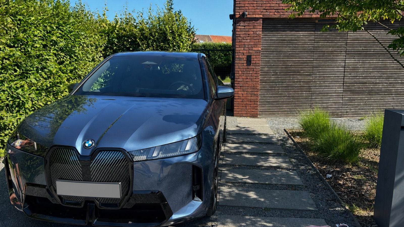 BMW IX 45 M, Auto's, Automaat, Blauw, IX, Leder