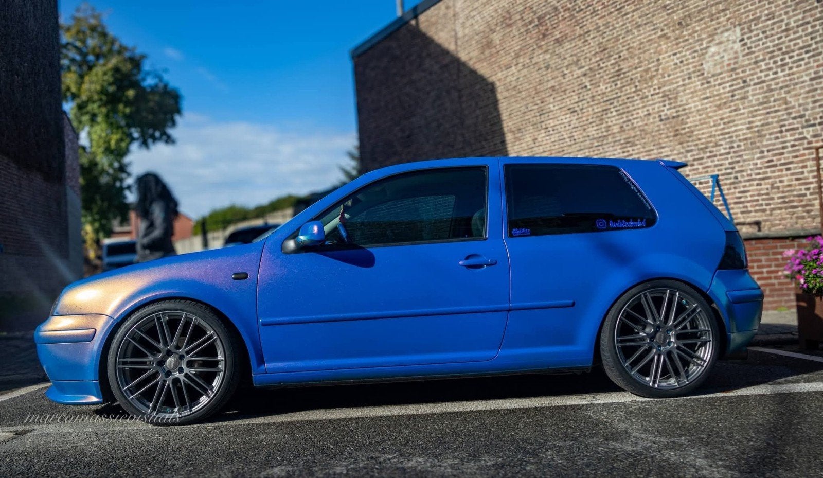 19 inch rial velgen 5x105 (5x100 met adapter), Pneus et Jantes, Utilisé, 225 mm, 19 pouces