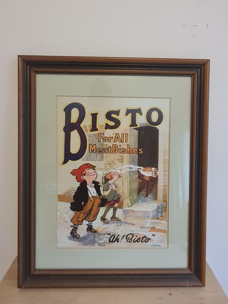 Cadre Vintage Publicitaire Sauce Bisto, Enlèvement ou Envoi