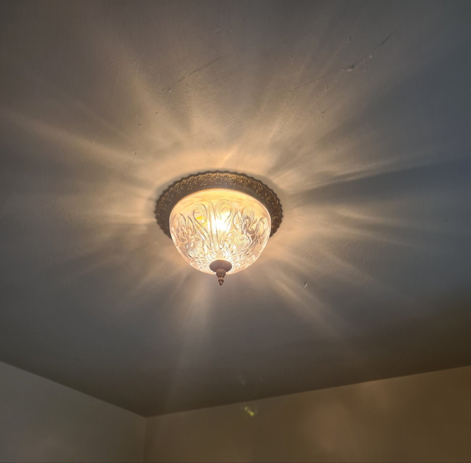 art deco plafondlamp, Huis en Inrichting, Ophalen, Plafondlamp, Art deco