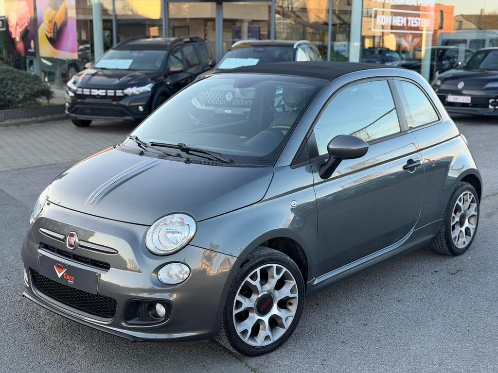Fiat 500c cabrio benzine airco PERFECTE STAAT+ keuring vvk, Auto's, Euro 5, Bedrijf, Radio, 500C