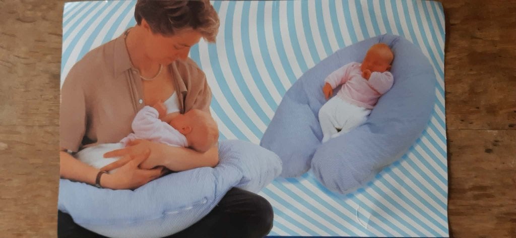 Coussin multi-usages grossesse, allaitement, bébé + housse, Enlèvement ou Envoi, Comme neuf